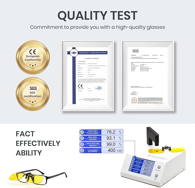 Cyxus Blue Light Cut Eyewear Clip Type, Reduces Fatigue, Protects Eyesight, Reduces Eye Strain, Cell Phone Computer Glasses, Lightweight, Unisex - NewNest Australia