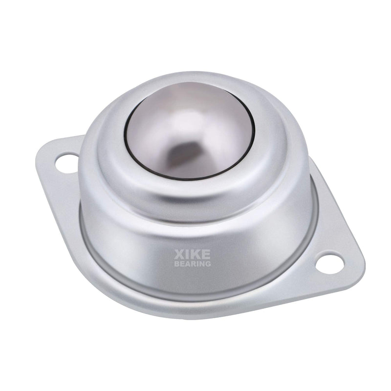 XiKe 8 Pack 3/4" Roller Ball Transfer Bearings, Hard Chrome Steel Ball Transfer Unit with Swivel Ball Caster Rollers, Used for Roller Stand, Conveyors,Transfer Equipment and Transmission System