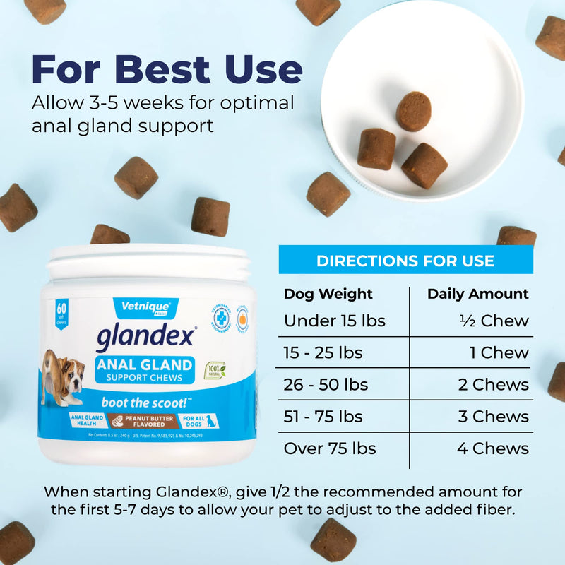 Dermabliss Allergy Chews 30ct and Glandex Anal Gland Support Chews 60ct Bundle Dog Vitamins & Supplements, Anal Gland Dog Treats with Probiotics, Dog Allergies Skin Treatment Soft Chew - PawsPlanet Australia