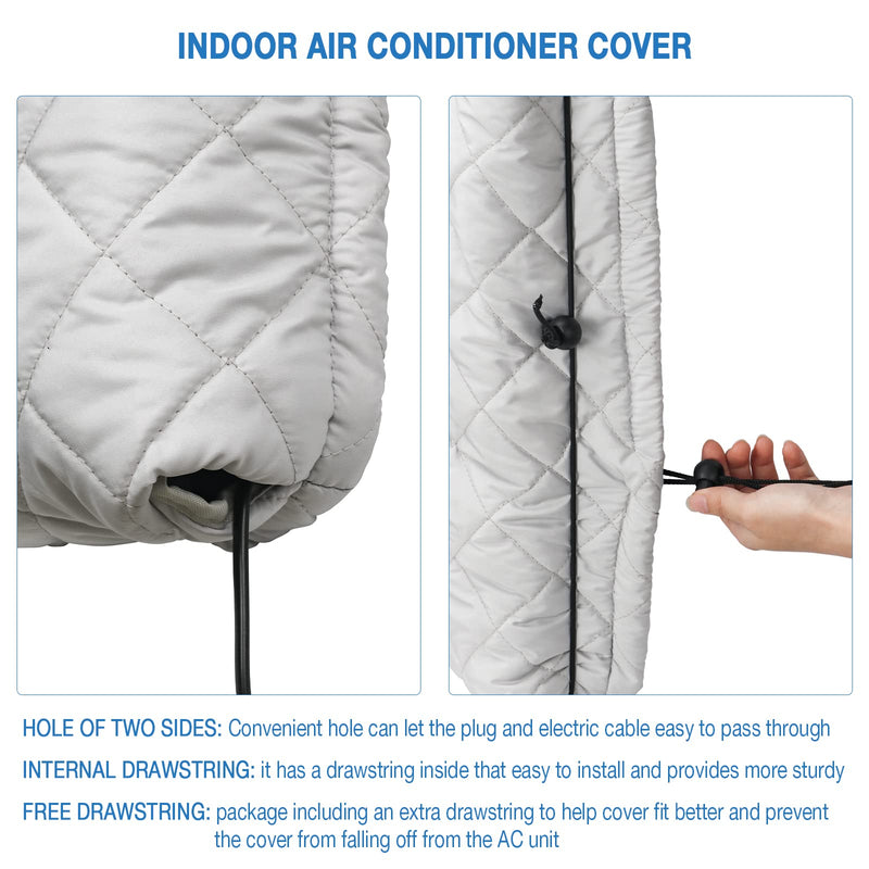 2 Pack Window Air Conditioner Covers, Indoor&Outdoor AC Cover for Winter Size L: 25l*17h*3.5d + 25.5w*20.5d*18h