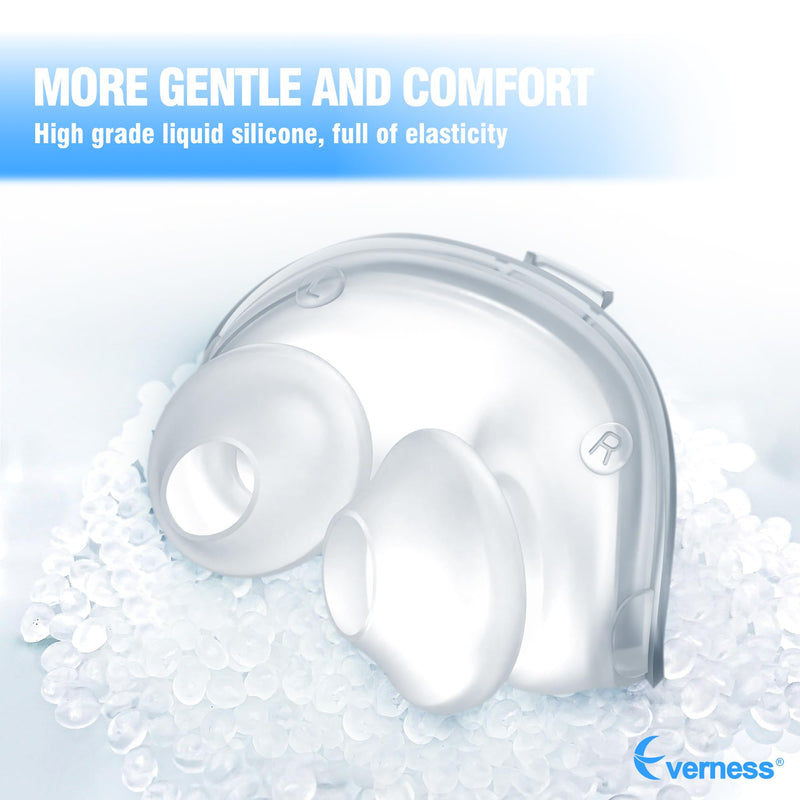 2 Packs Replacement Nasal Pillows for Airfit P10 Medium, FSA/HSA Eligible, Lighter Weight and Better Seal, Replacement CPAP Supplies with Softer Silicone White（pack of 2)