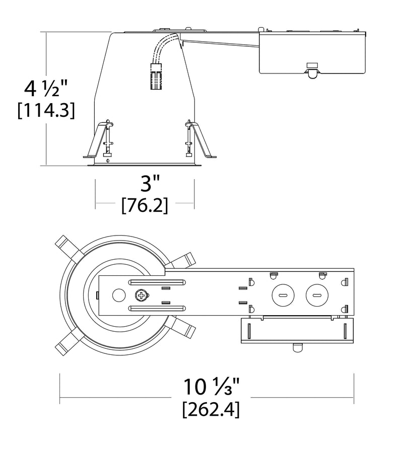 NICOR Lighting 3 inch LED Housing for Remodel Applications (13201AR-LED)