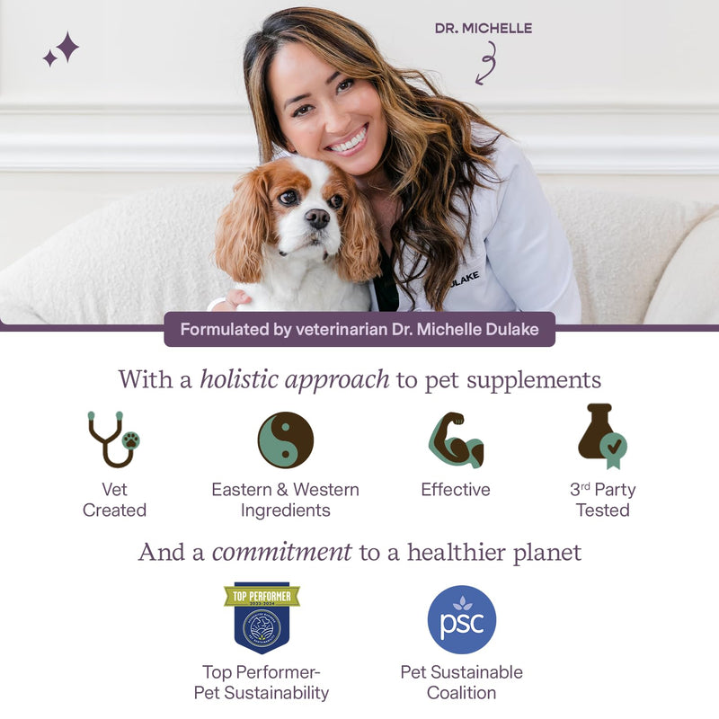 Fera Pet Organics Calming Supplement for Dogs & Cats - Vet Created - GABA & Ashwagandha Supplements Help Cat & Dog Stress or Hyperactivity -60 Scoops - PawsPlanet Australia