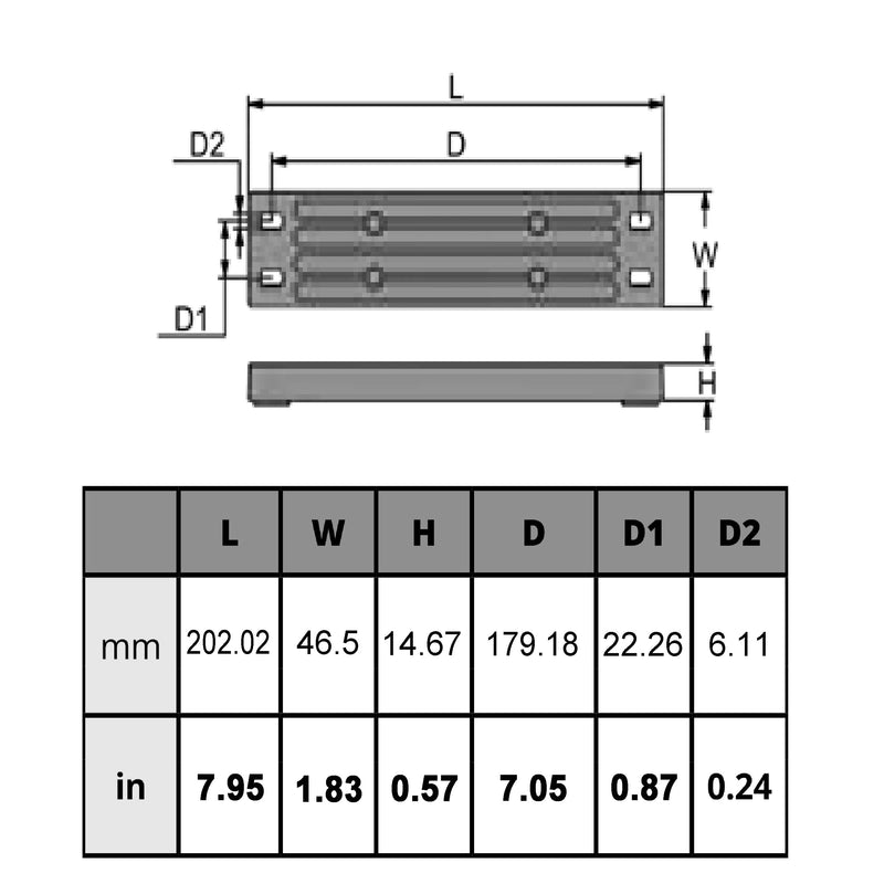 SouthMarine Boat Engine 6AW-45251-00 Transom Bracket Anode for Yamaha Outboard Motor Waverunner Sterndrive Marine 175HP 200HP 225HP 250HP 300HP 350HP 425HP Zinc