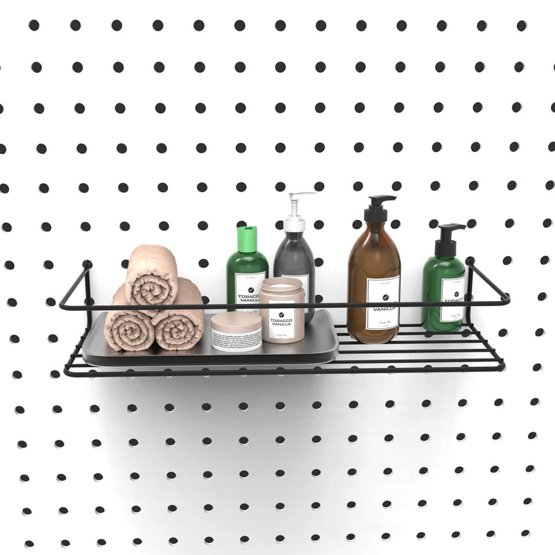 Pegboard Shelves, Peg Board Hooks, Organizer, for Storing A Variety of Tools, 2 Packs, Black