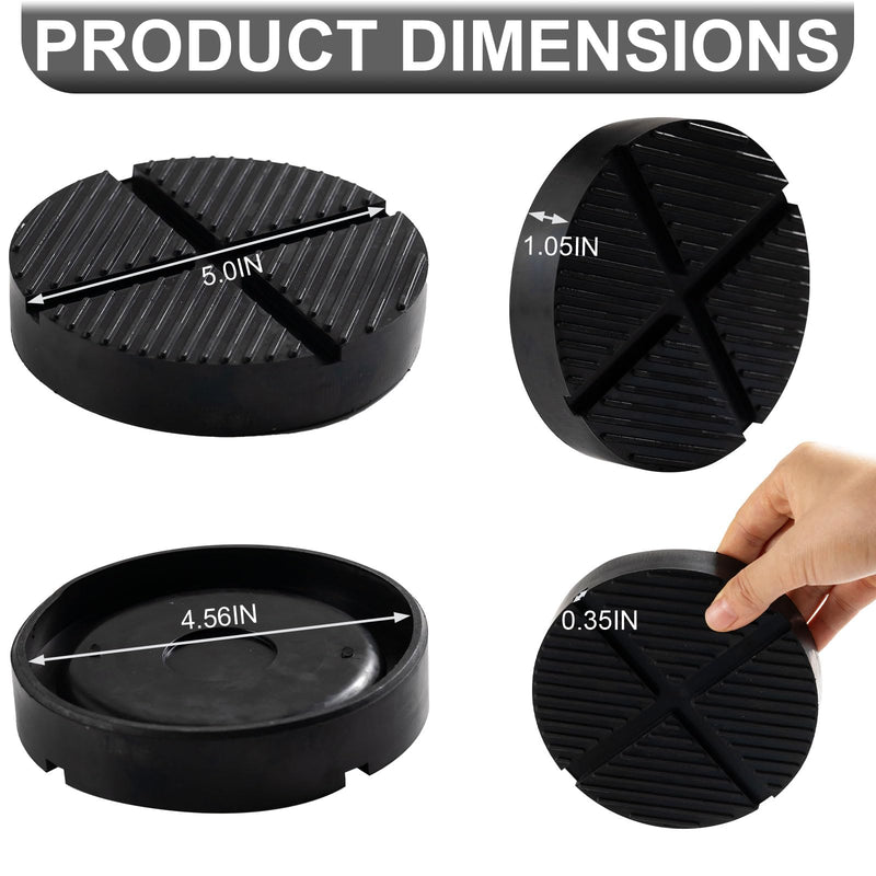 Universal Floor Jack Rubber Pad, Cross Beam Jack Adapter, Pinch Weld Side Frame Protector, 1 Pack
