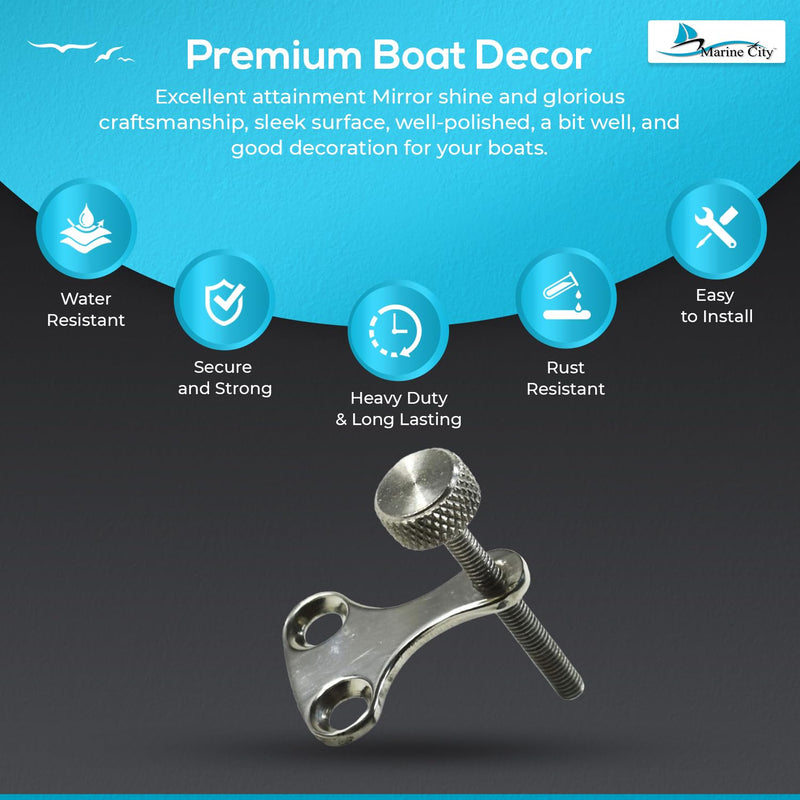 MARINE CITY Anti-Rattle Window Stop – 304 Stainless Steel, Corrosion-Resistant Boat Lock, for Boats, Yachts, Marines 1 PCS