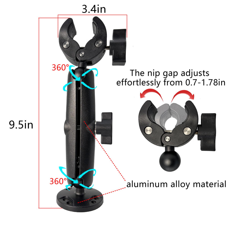 Trolling Motor Stabilizer, Adjustable Trolling Motor Shaft Clamp | Reduces BounceTrolling Motor Mount, Compatible with Minn Kota Terrova Riptide Terrova Ulterra PowerDrive,Reinforced Aluminum