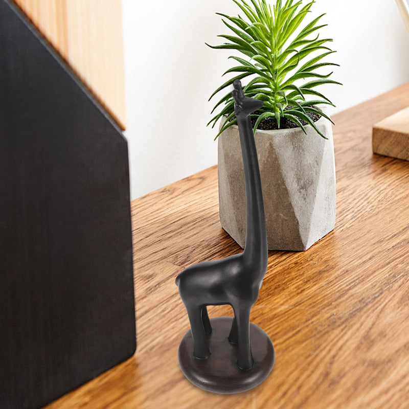 Amosfun Giraffe Paper Towel Holder 10.43 Inch Standing Toilet Paper Holder Storage Stand Resin Kitchen Roll for Bathroom Kitchen Countertop Bedroom Living Room