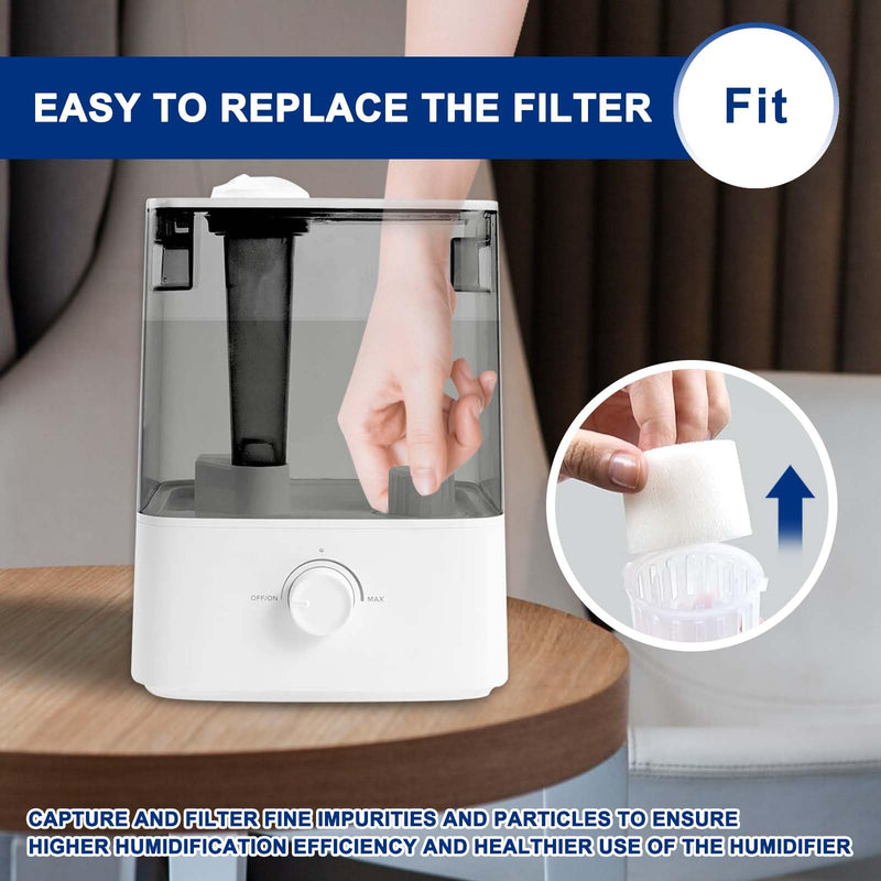 Top-Fill Humidifier Replacement Filter Compatible with Levoit Dual150 Dual200S Classic160 Classic300(S) LV600S LV600HH OasisMist450S OasisMist600S Superior 6000S - 10 Filters and 2 Clean Fish 10 Spong Filters + 2 Cleaning Fish