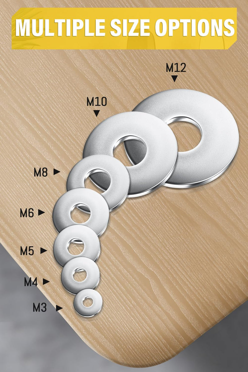 M8 Washers 20Pcs, M8 x 20mm Flat Washers 304 Stainless Steel Washers for m8 Screws Bolts & Nuts 20 M8*20*1.5