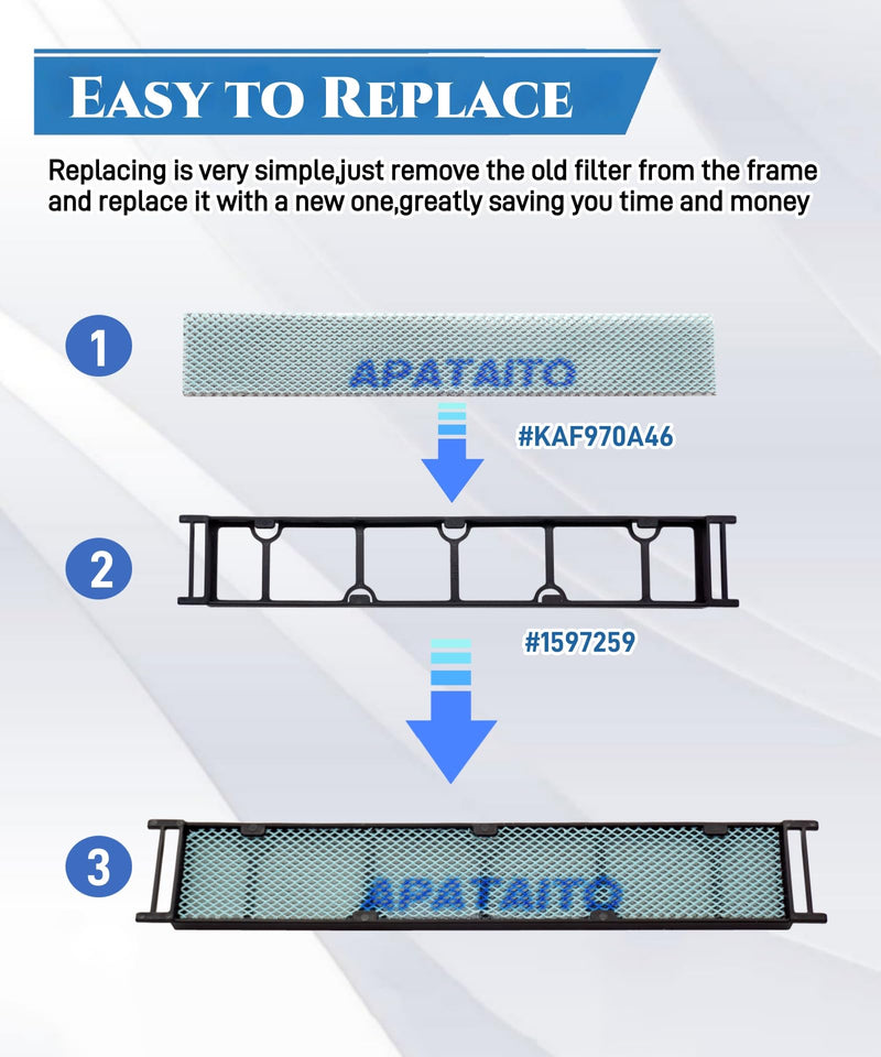 2 Pcs KAF970A46 Titanium Apatite Filter Fits for Daikin Mini Split Units