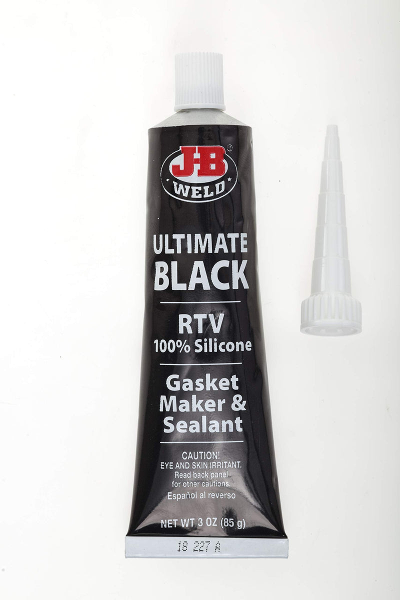 J-B Weld 31319 Black RTV Silicone Sealant and Adhesive - 3 oz. 3 Ounce