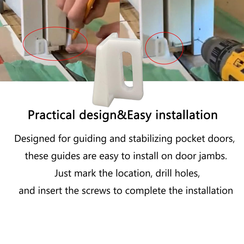 N 6950 Pocket Door Guide(20 Pack) Bottom Guide,1.125 Inch,Jamb Mounted / 20