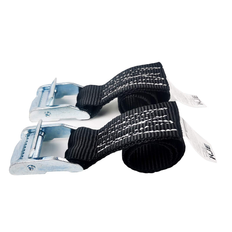 KJE 1500 lbs 1" x 2' Tie Down Straps, 2 Pack Adjustable Lashing Straps Ratchet Straps Heavy Duty Ratchet Tie Down Straps Cargo Straps with Cam Buckle Suitable for Carrying Various Cargo or Luggage 2Pcs 1" x 2'