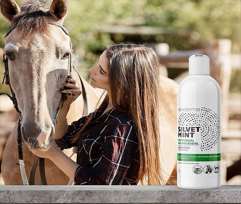 Natural Colloidal Medicated Pet Shampoo for Dogs and Cats - Tearless Hypoallergenic, Soap Free with Coconut Oil and Mint, Relief for Allergies, Odor, Itchy, Dry, Irritated Skin - 16oz, 1Pack - PawsPlanet Australia