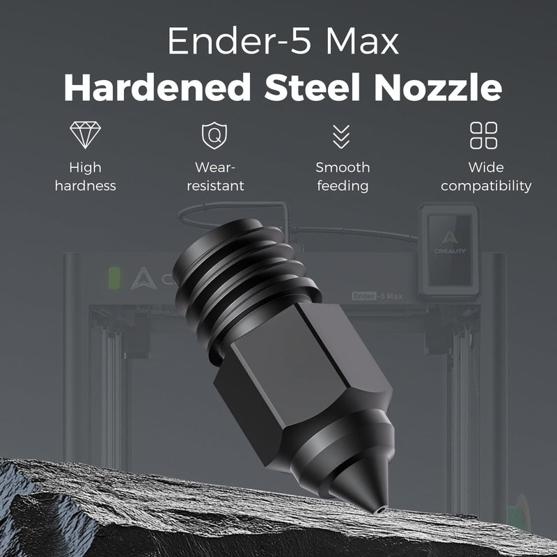Creality Ender 5 Max Nozzles, Upgrade 3D Printer Hardened Steel Hotend Nozzle, High-end Nozzles Kit, Official Heating Block Nozzle, Less Clogging, High Hardness Wear-Resistant (0.4 0.6 0.8mm 8PCS) Hardened Steel-8PCS