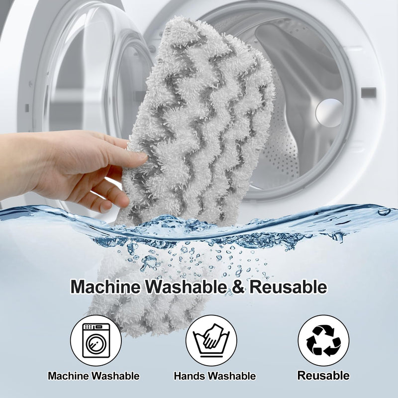 8 Pack Microfiber Steam Mop Replacement Pads for Shark Steam Mop S1000, S1000A, S1000C, S1000WM, S1001C - Dirt Grip, Washable & Reusable for All Floor Clean