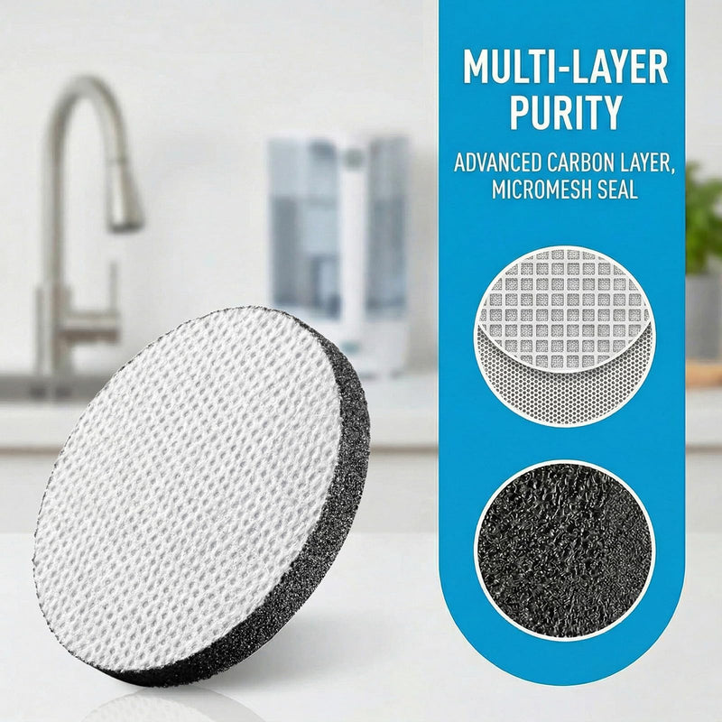 Replacement Micro Discs Water Filter Cartridge Compatible with BRITA Fill & Go Bottles & Fill & Serve Dispensers, Reduces Chlorine & Improves Taste, 6 Pack