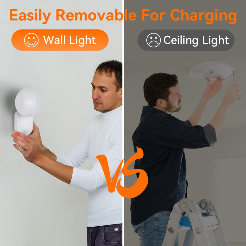 Rechargeable Motion Sensor Wall Light with Remote - Magnetic Wireless Closet Lights with Adjustable Lighting & Angle, Battery Operated Motion Sensor Light for Closet Pantry Garage Shed Stairs Hallway 3 Colour Temperatures