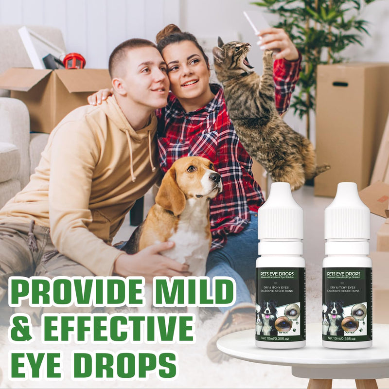 BrennenstuhlCataract Drops for Dogs - Pet Dog Eye Drops for Relieving Eye Itching and Clean Tear Stains - Removing Eye Stains - Improving Clarity - All Natural Pet Eye Health Care (2 X 10 ml) Green