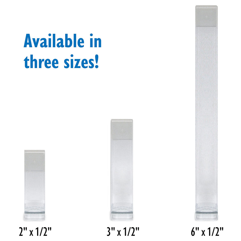 The Beadsmith Clear Plastic Tubes - 6 x .5 Inch Square Tubes - Flat Caps - Use for Beads, Bath Salts, Wedding & Party Favors, Home or Office Storage - Bag of 100 6" x .5" Square