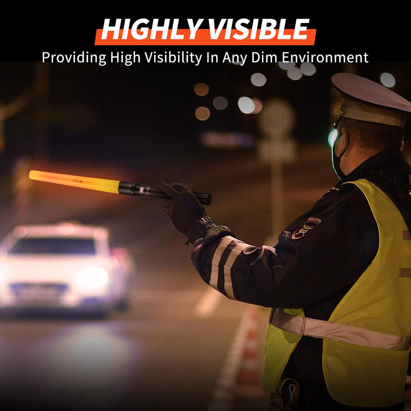 UltraFire 19 Inch Traffic Wand, Cone Flashlight with 3 Modes, Signal Wand for Traffic Control, Parking, Car Directing, Airport UF-806 1 Pack