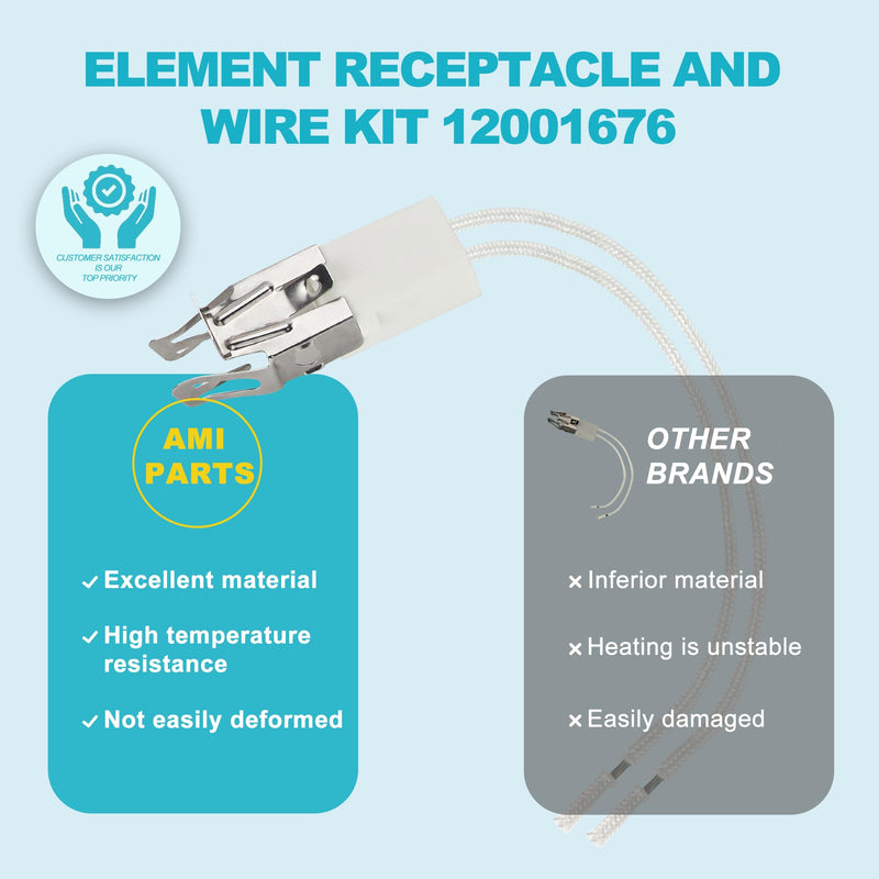 4 Pack 12001676 Surface Burner Terminal Receptacle Block Kit Compatible with Ken.More May.tag, Replacement Part Numbers 0R01500199, 0R01500299, 12001676, 14001102, 4381831 - by AMI PARTS - NewNest Australia
