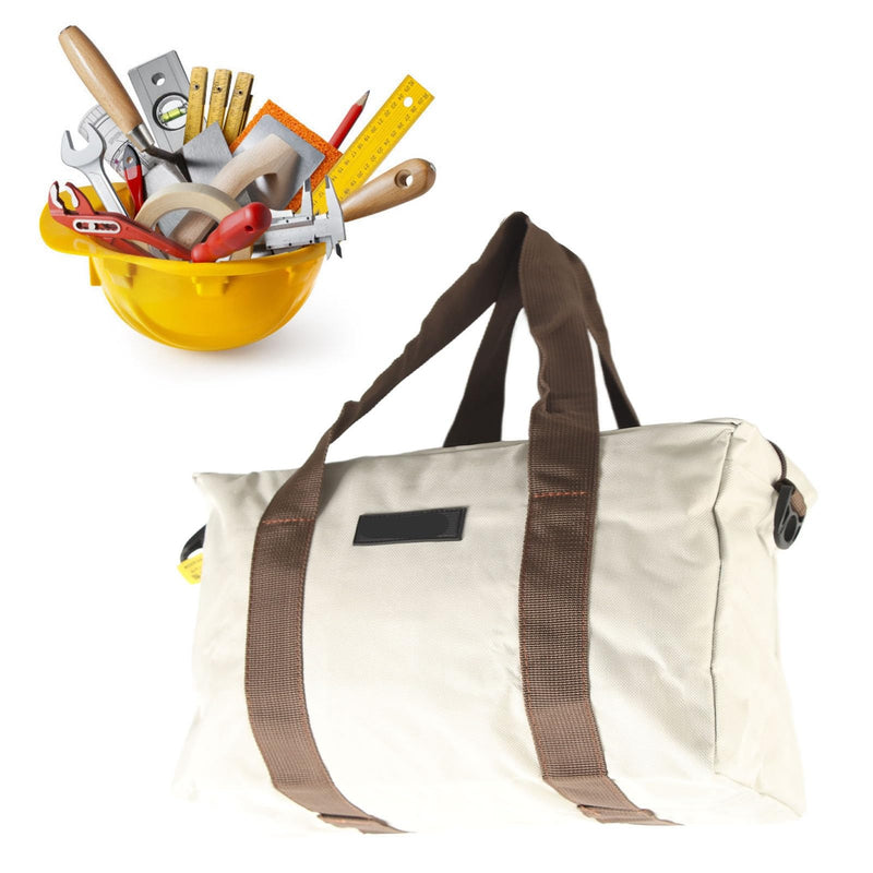 Garosa Wide Mouth Tool Bag Waterproof Wrench Bag Cable Bag Machine Storage Bag Canvas Case Handbag Gray for Electricians Plumbers Mechanics Handymen (20in) 20in