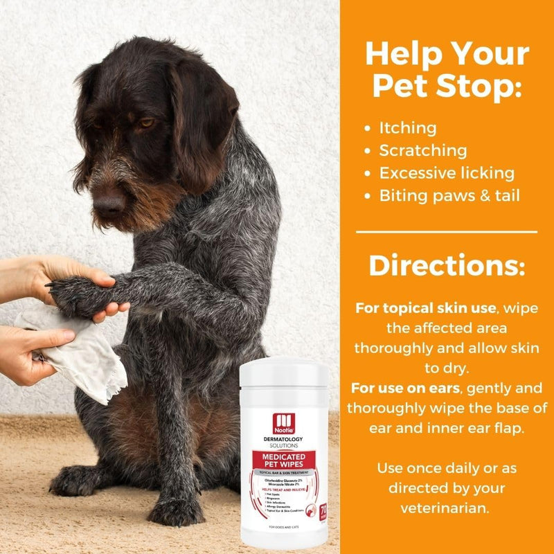 Nootie 70 Count Medicated Wipe and Shampoo Bundle - PawsPlanet Australia