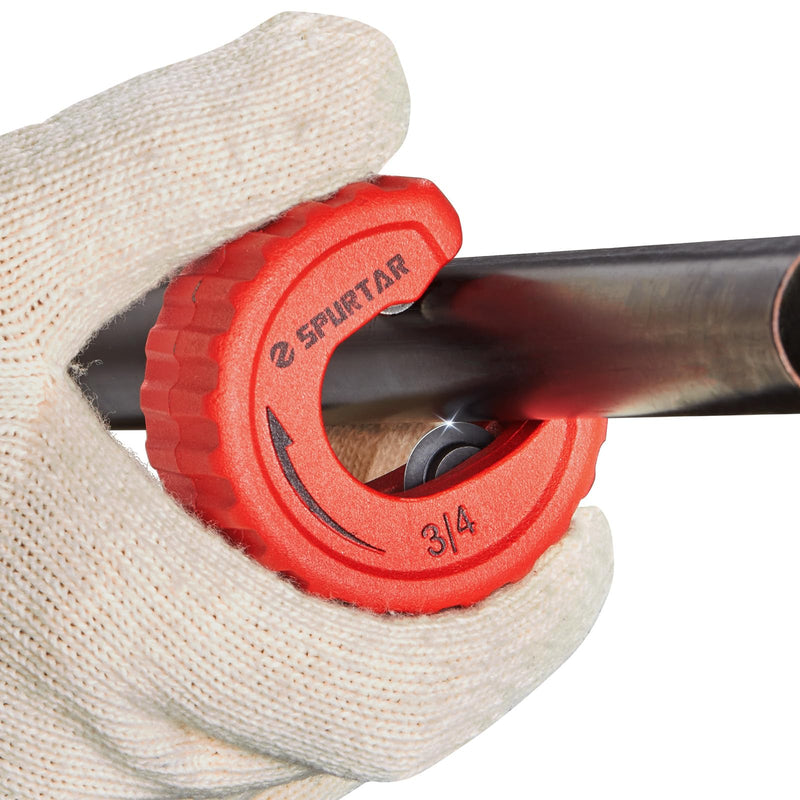 Spurtar 4pcs Pipe Cutter Tool Set 3pcs Copper Tubing Cutter 1/2" 3/4" 1" and 1pc Deburring Tool for Copper, Brass, Aluminum, CPVC Pipe, for Plumbing, HVAC Work, Automotive Repairs, DIY Projects