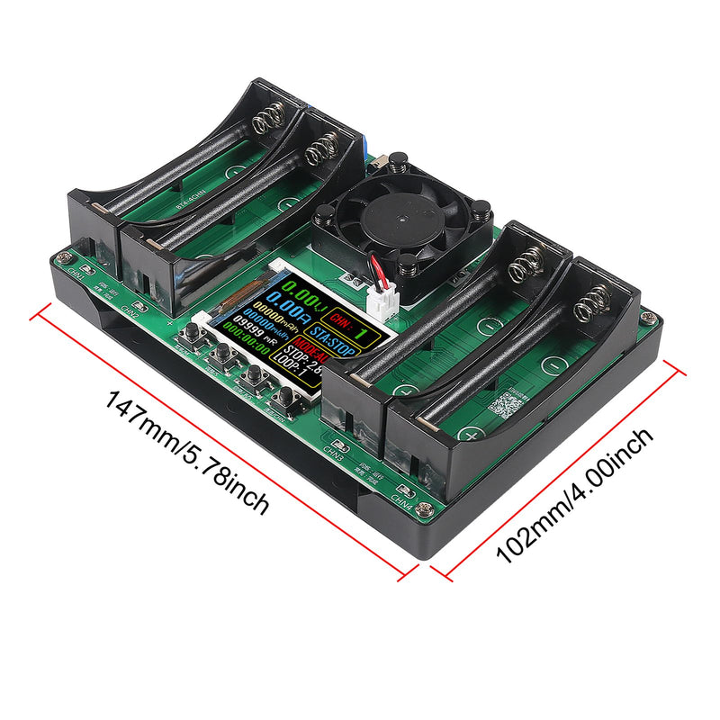 Type-C 18650 Lithium Battery 4 Channel Capacity Tester Module MAh MWh Digital Battery Power Detector Module 18650 Tester Type-C