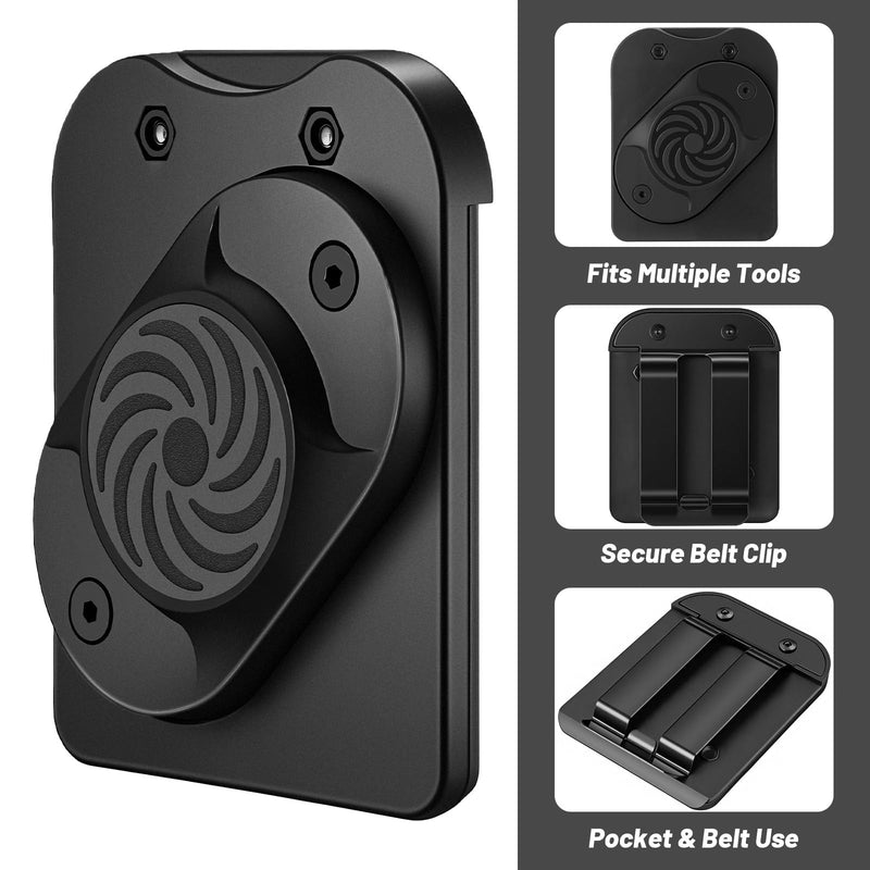 2 Pack Magnetic Tool Holder Magnetic Belt Clip Holster for Hammer, Wrench, Screws, Nails, Pliers, Spanner, Drill Bits, Hardware, Small Fasteners and Parts, Sockets Accessories