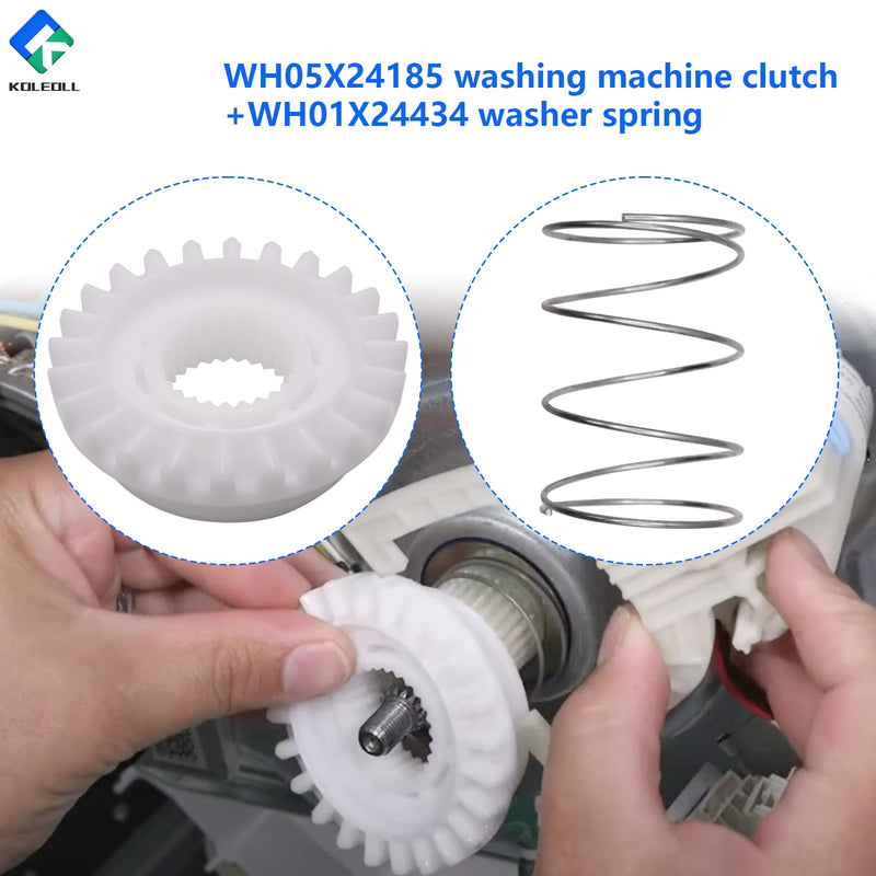 WH05X24185 Washing Machine Clutch + WH01X24434 Washer Spring Fits for GE