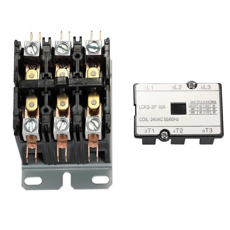 3 Pole 40 Amp 24 VAC Coil Definite Purpose Air Conditioner Contactor