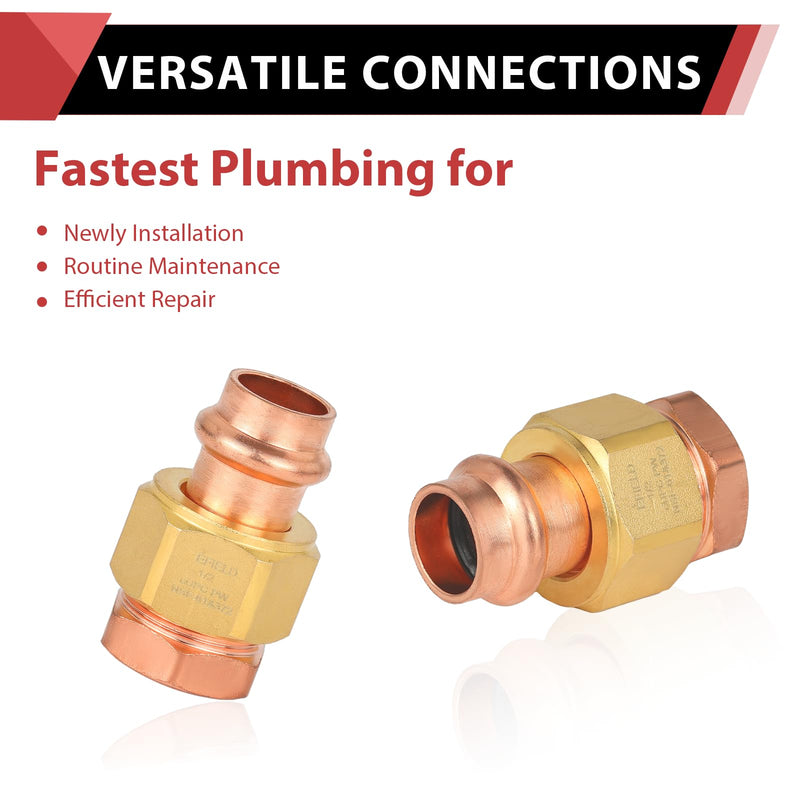 1Pcs EFIELD 1"Copper Press x 1"Female(FPT) Union Adapter(PRESS076-1) 1" x 1"