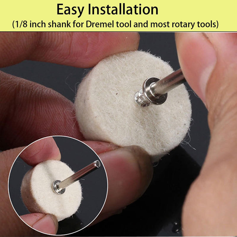246PCS Polishing Buffing Wheel Polishing Kit for Dremel, Felt Wool Pad Set with Polish Compound, Wheel Grinding Head Point & Mandrel Kit Accessories Tools with 1/8" Shank for Jewelry Metal Polishing Style 3