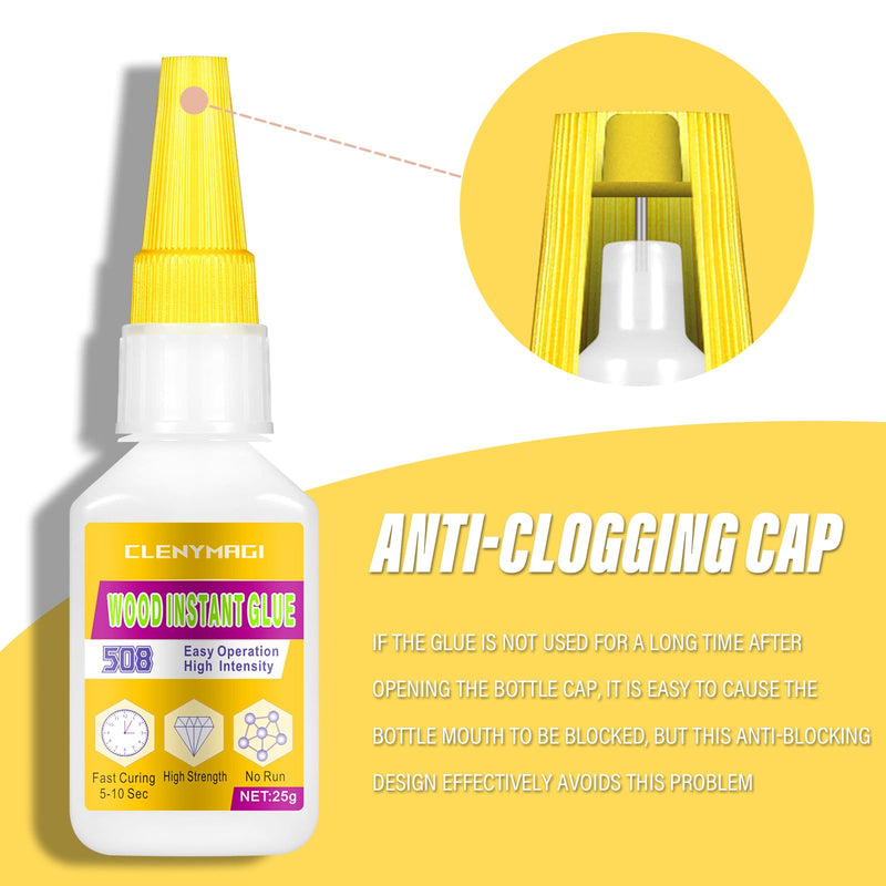 Wood Glue, 2 Pack Tacky Glue, High Strength Fast Drying Clear Wood Glue, Wood Glue for Crafts, Tacky Glue for Crafts, Suitable for Furniture, Garden, Wood Crafts, DIY, Decoration