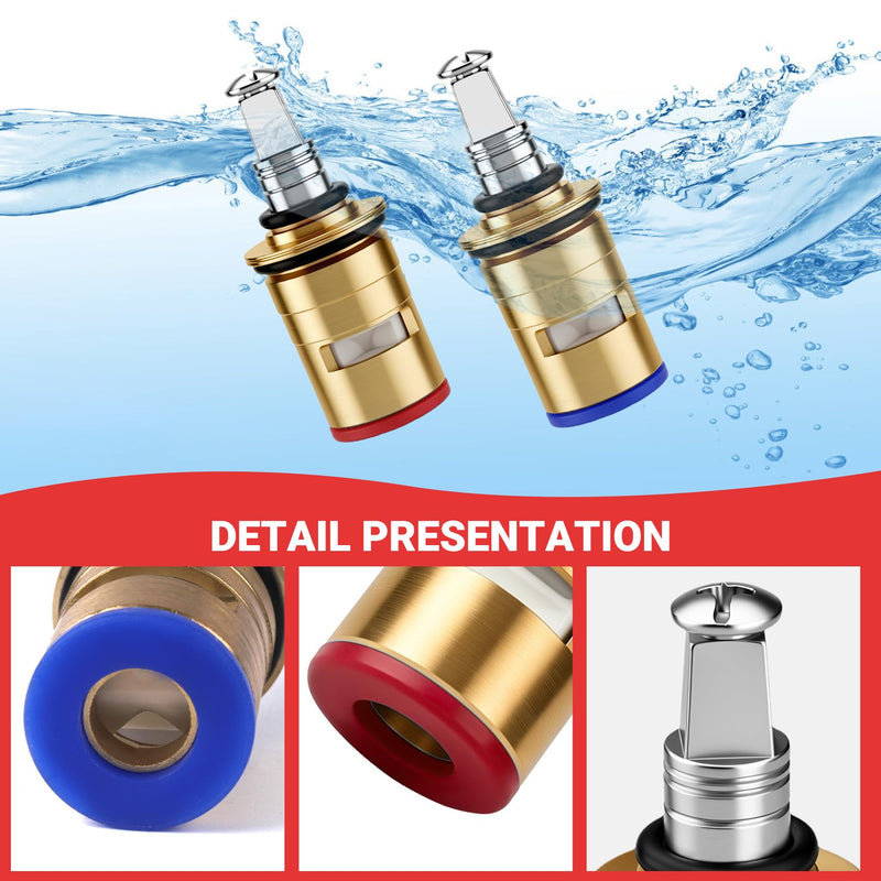 1-099XKJKABNF & 1-100XKJKABNF Ceramic 1/4-Turn Cold & Hot Cartridge Kit