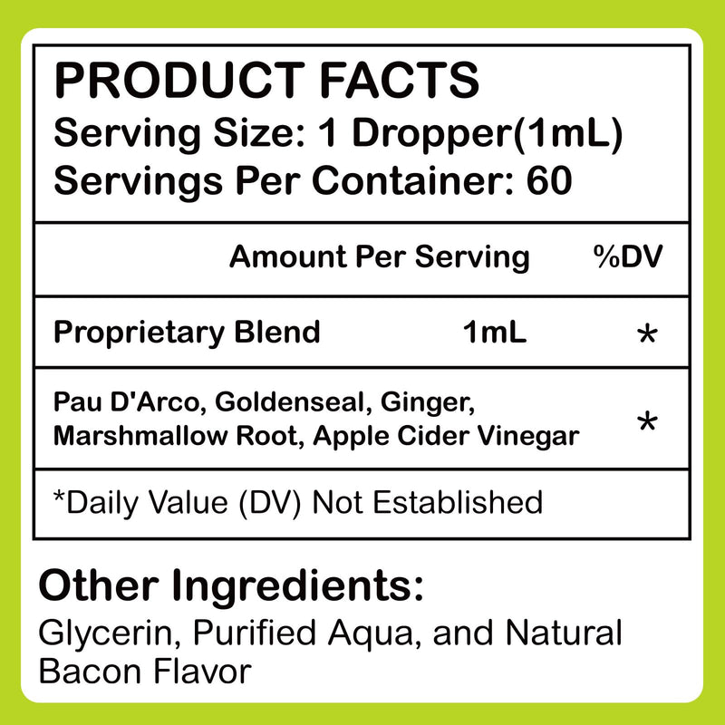 Yeast Infection Treatment for Dogs, 60ml Dog Ear Infection Treatment,Itchy Ear,Skin&Allergy Symptoms Relief-Reduces Inflammation&Relieves Irritation,Dog Supplement Drops with Multivitamins Probiotics