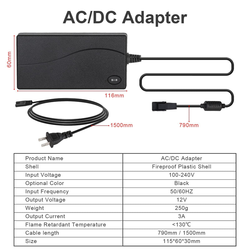 DC HOUSE Forward and Reverse Linear Actuator Controller with 12V AC/DC Adapter, Maximum Remote Control Distance 70M, Wireless Remote Motor Control Switch Kit for Various Motor/Linear Actuators 1 remote control with adapt