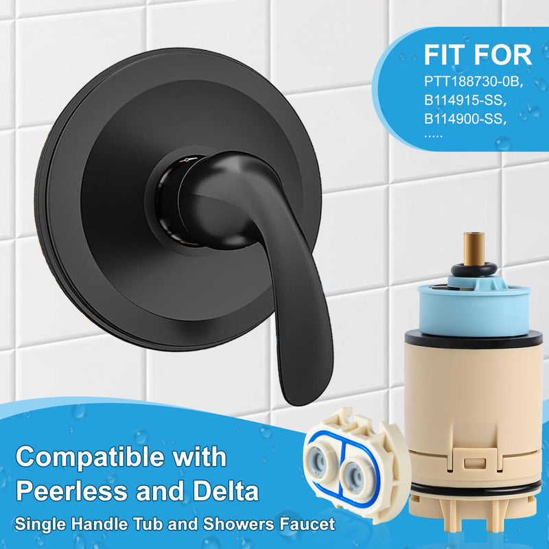 RP70538/RP73625 Single Function Pressure Balance Cartridge, Shower Valve Cartridge Compatible with Peerless/Delta Single Handle Tub/Showers Faucet (Includes cartridge and check valve) (1) 1
