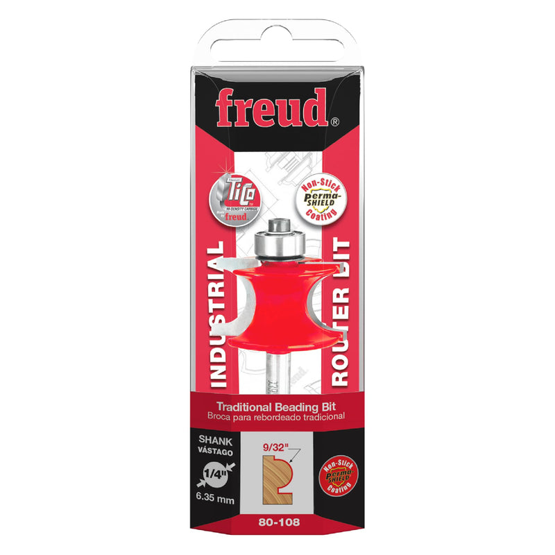 Freud 80-108: 9/32" Radius Traditional Beading Bit with 1/4" Shank