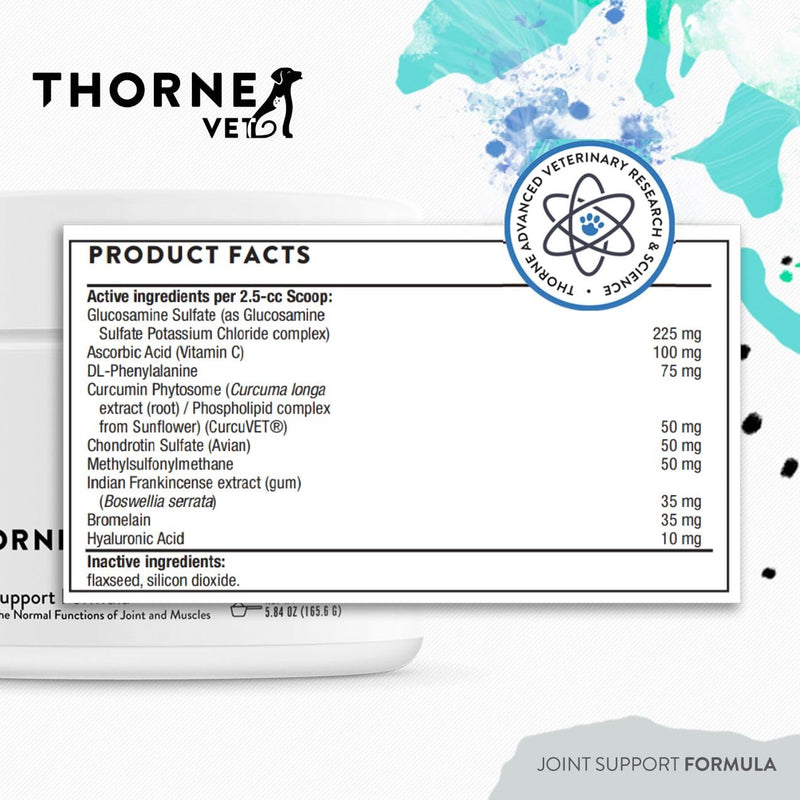 ThorneVet Joint Support Formula Powder, 120 Scoops