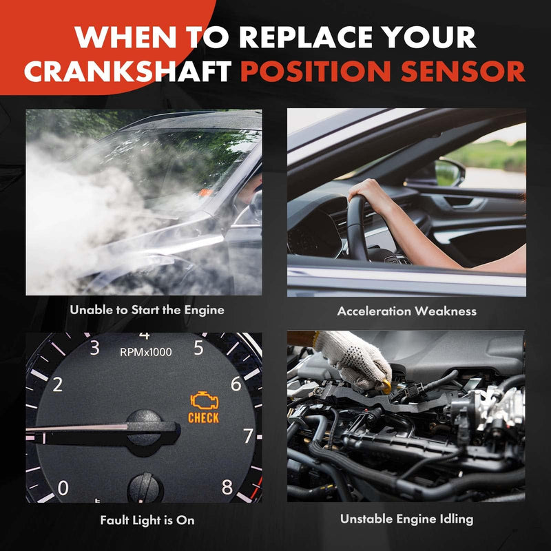 A-Premium Engine Crankshaft Position Sensor Compatible with Mercedes-Benz, Chevrolet & GMC-C250 C300 E350 E400 GL350 GL450 ML250 ML350 R350 Freightliner Sprinter 2500 3500 & More, Replace# 2769051200