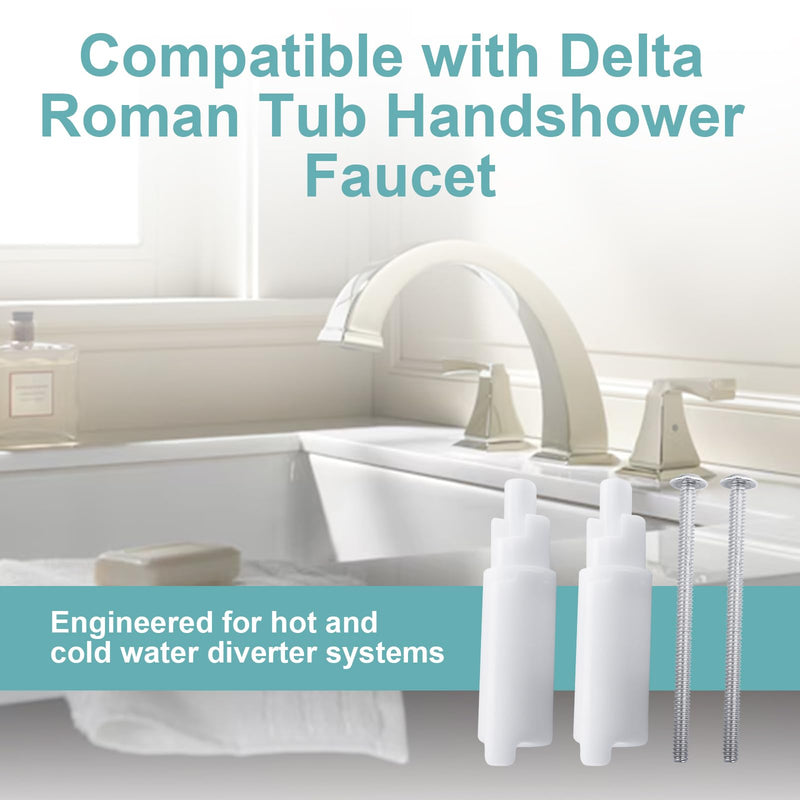 RP18627 Faucet Stem Extender for Delta Shower Valve Handle,Extension Shower Hose Water Diverter-Tub and Shower Taps Knob Hardware Accessories with Screws