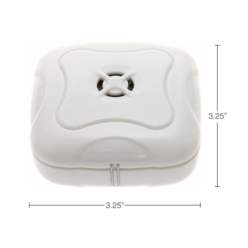 2 Pack Water Leak Detector - 95 dB Flood Detection Alarm Sensor for Bathrooms, Basements, Laundry Rooms, Garages, Attics and Kitchens by Mindful Design (White, 2 Pack) 2 Count White