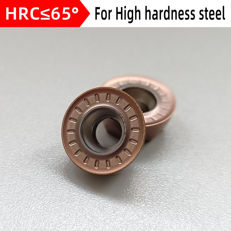 20 pcs CNC R6 Mill Inserts RPMT1204 HRC65 for Process HRC65 Steel-CR9011 RPMT1204MO-DL-CR9011