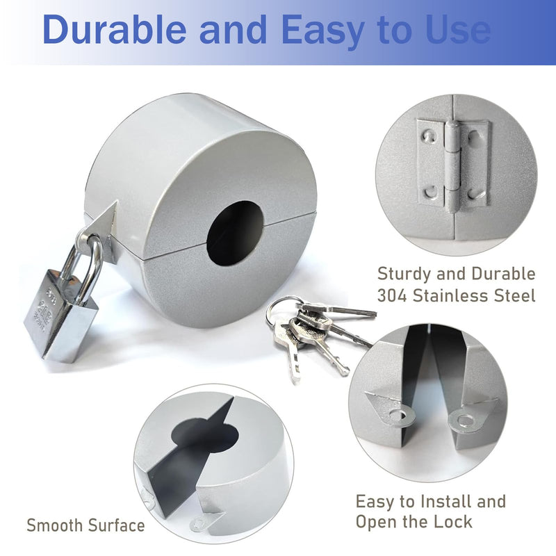 Door Handle Lock Cover with Padlock and Keys Door Knob Lock Out Device Prevents Turning of Door Knob and Access to Keyhole Disable The Doorknob/Faucet/Valve