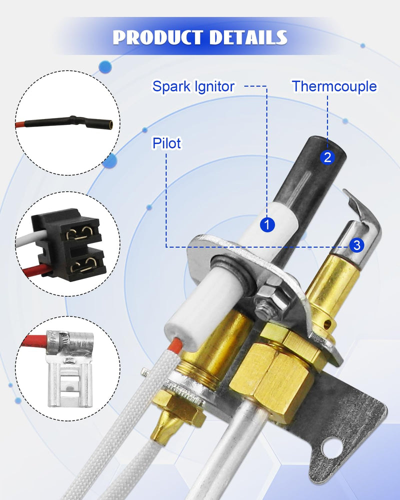 100112330 Water Heater Pilot Assembly Fit for Reliance/AO Smith/Whirlpool/State/American Water Heater Replace 9007876 9007877 4067826